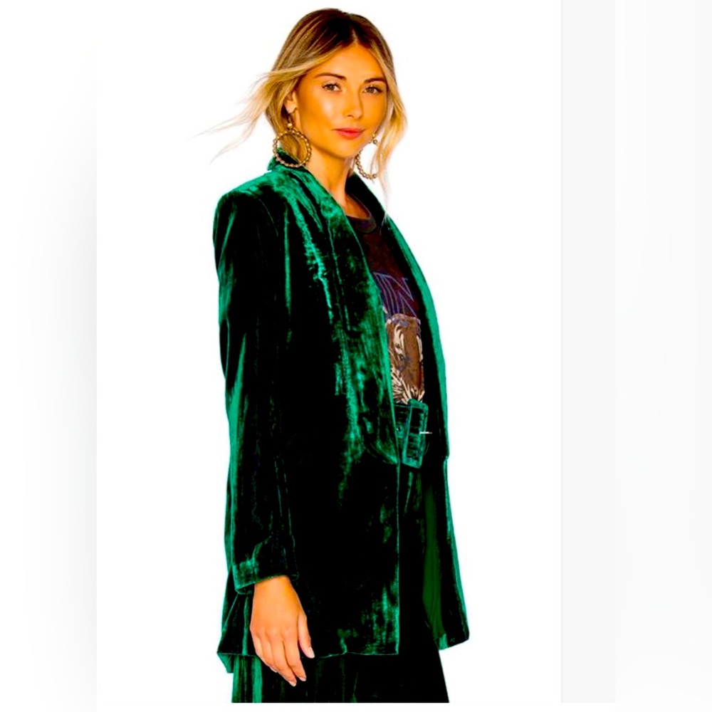 House of Harlow 1960 x REVOLVE Chloe Boyfriend Jacket in Dark Green